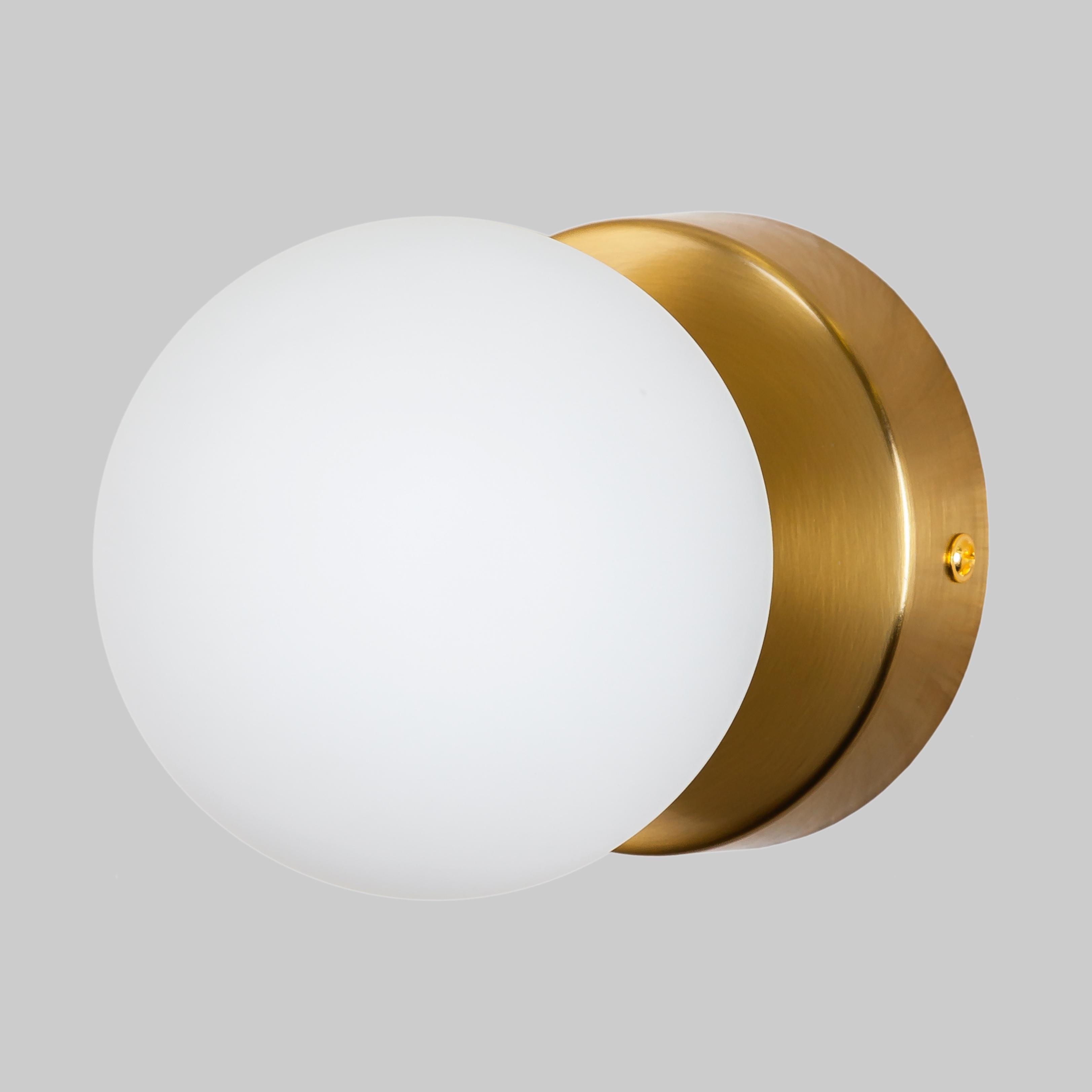 Бра лофт с белым плафоном Bronze/White (61-WX100F-1 BRZ+WH)