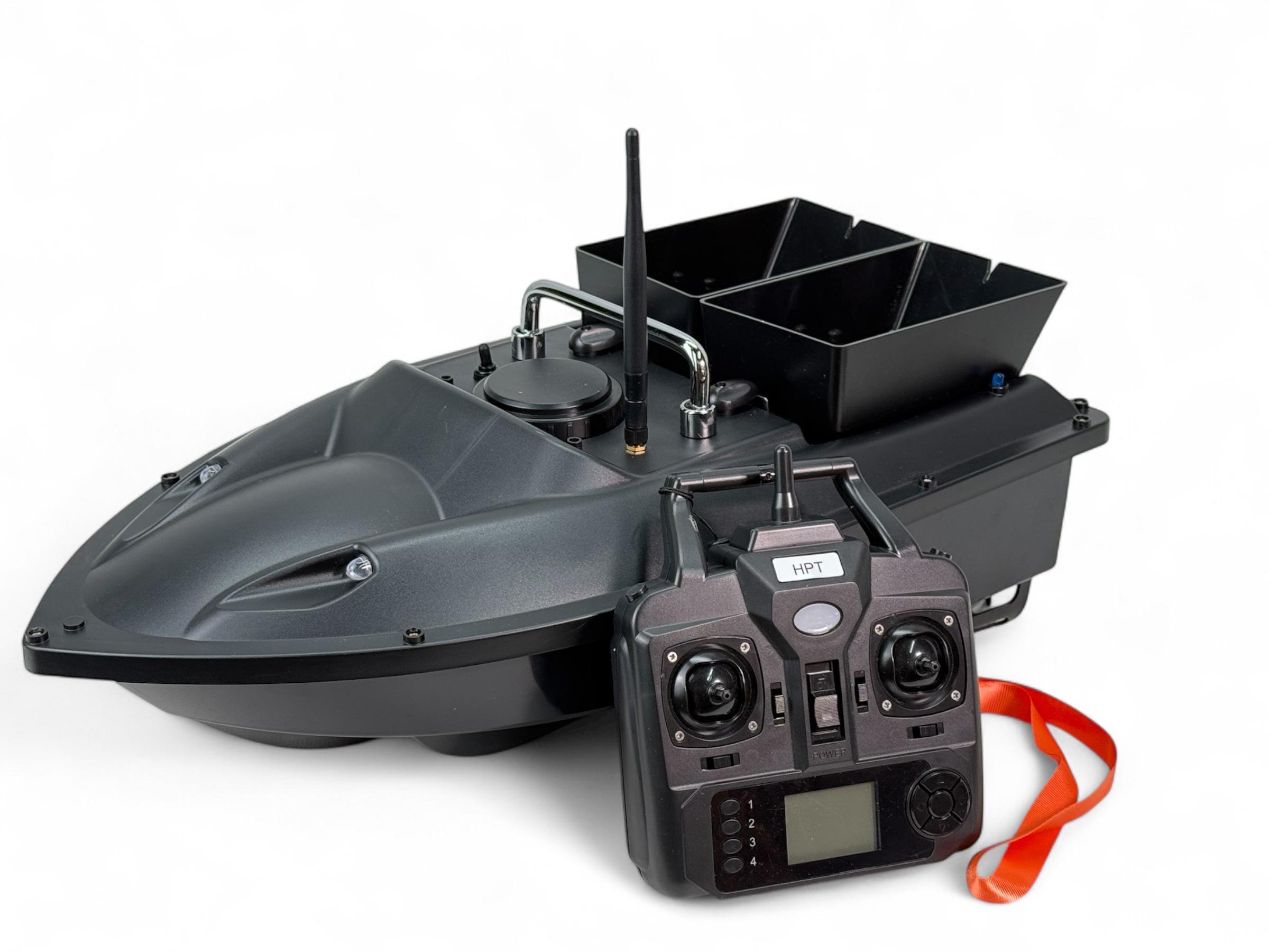 Кораблик карповый Flytec Black 2 бункера GPS Автопилот (AT81)