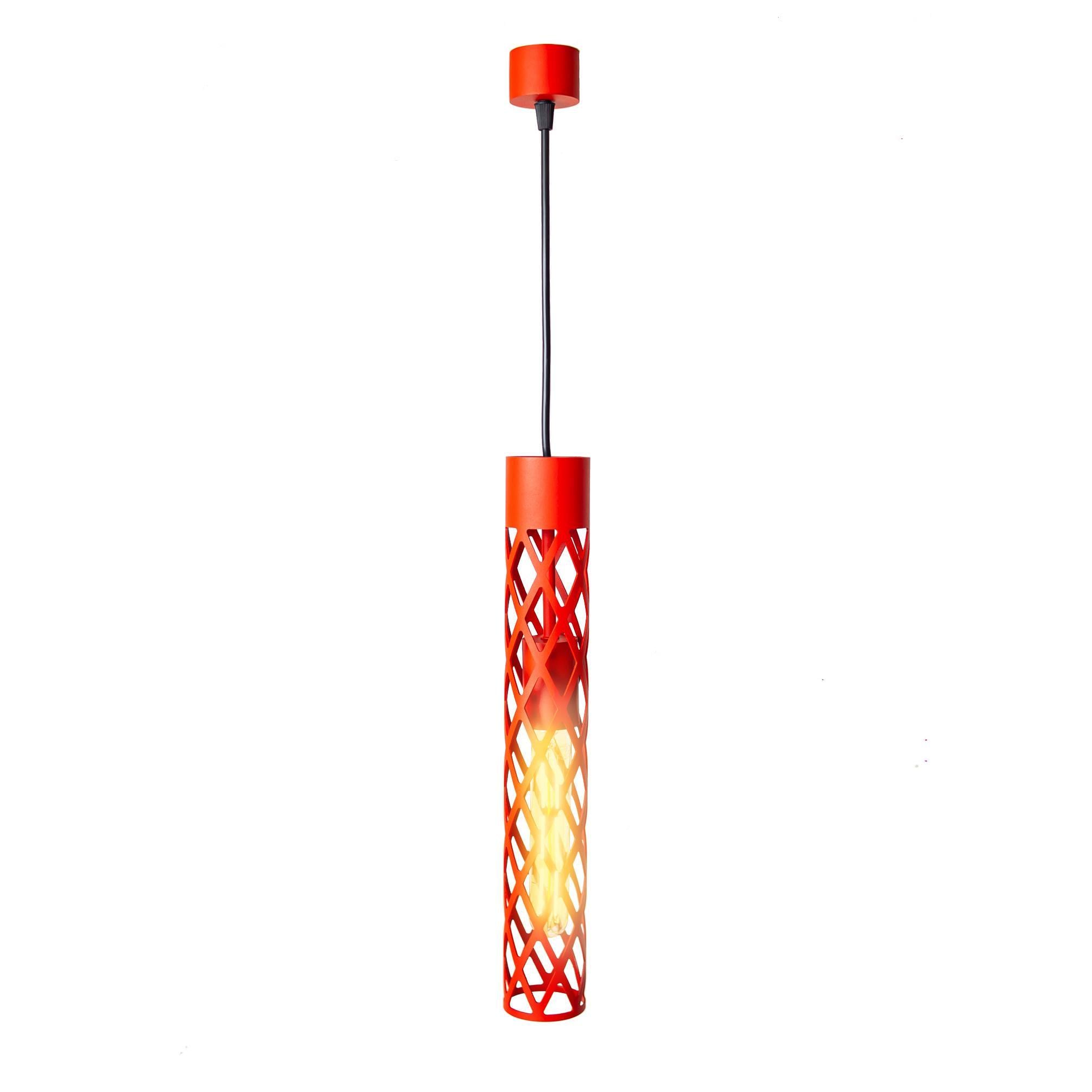 Светильник подвесной MSK Electric Flow NL 6041 RD в стиле лофт под лампу Е27 Красный