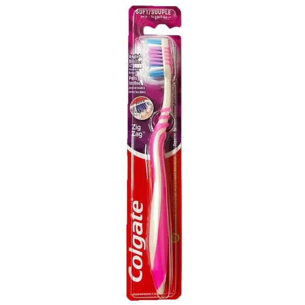 Зубна щітка м'яка Colgate Zig Zag Soft 1 шт. Рожевий (2-004936)