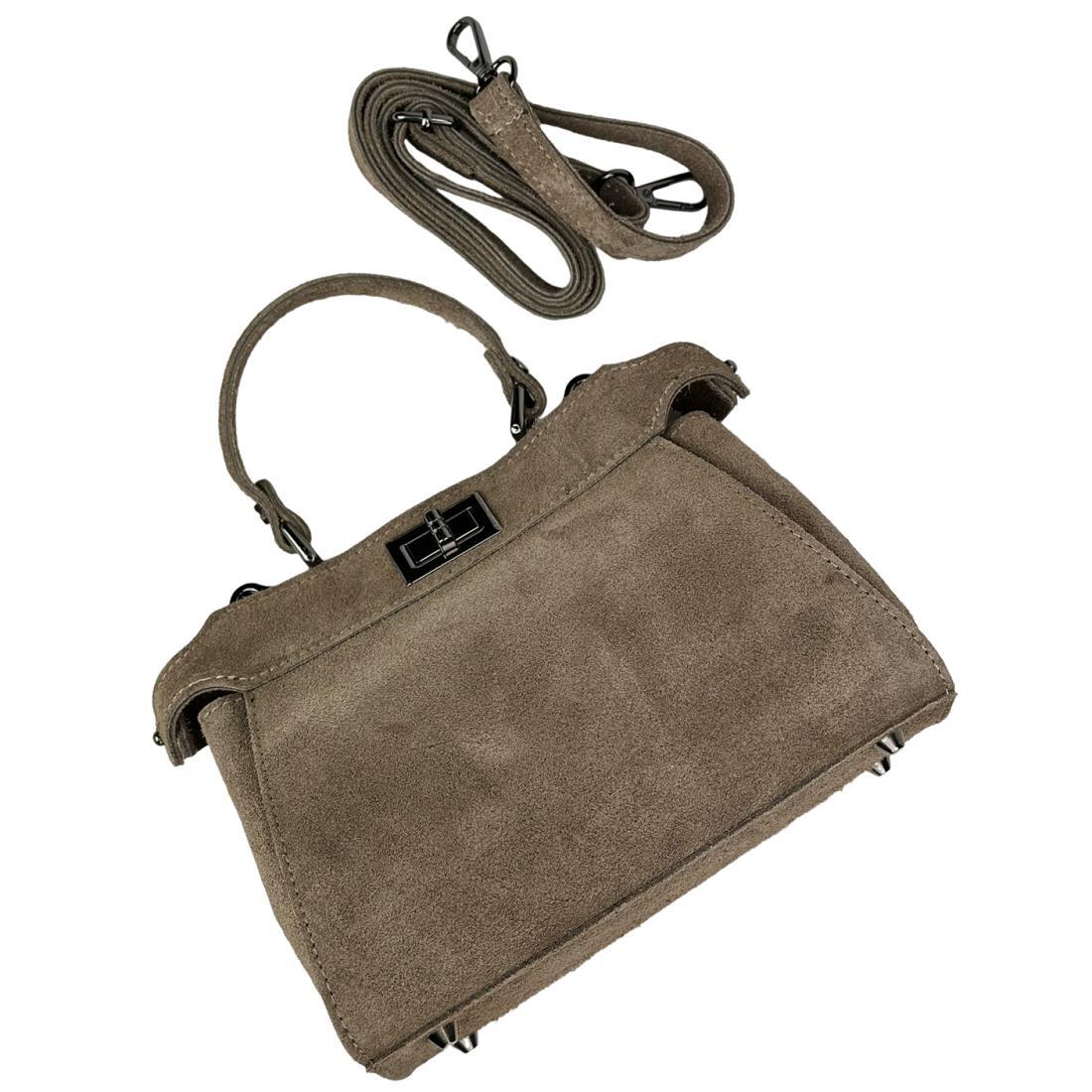 Жіноча сумка крос-боді Royal Bag F-IT-4442T замшева Тауn (8073) - фото 8 Жіноча сумка крос-боді Royal Bag F-IT-4442T замшева Тауn (8073) - фото 8