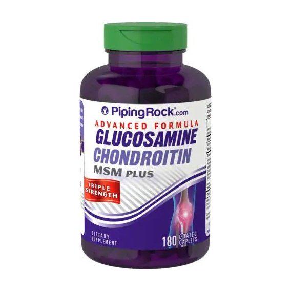 Препарат для суставов и связок Piping Rock Advanced Triple Strength Glucosamine Chondroitin MSM Plus 180 Caplets