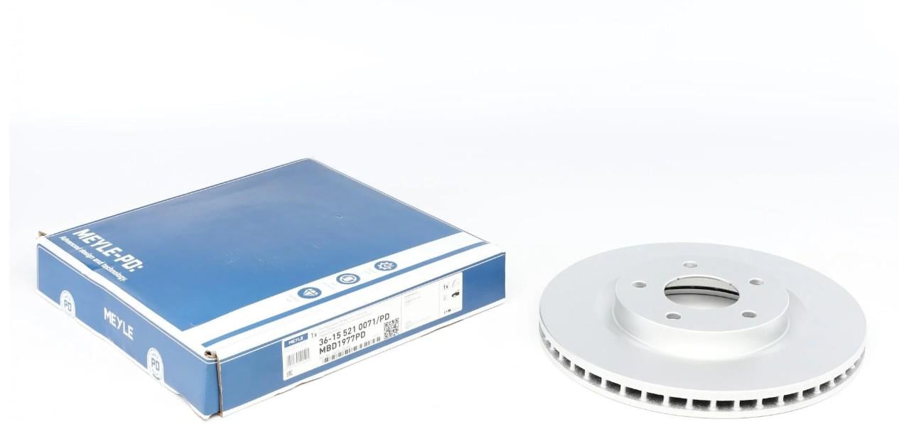Диск тормозной передний Meyle для Nissan Juke/Qashqai/X-Trail/Renault Koleos 07-296x26 мм (36-15 521 0071/PD)