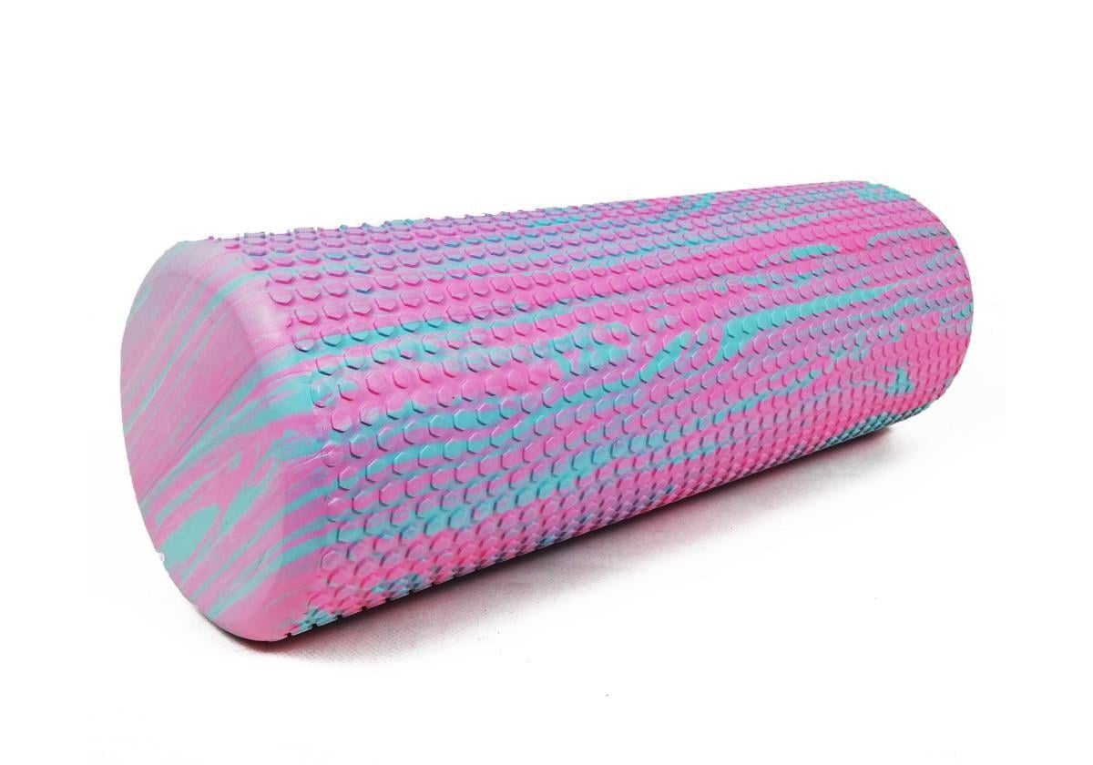 Массажный ролик EasyFit Foam Roller 45 см Розовый/Мятный (EF-2031-P)