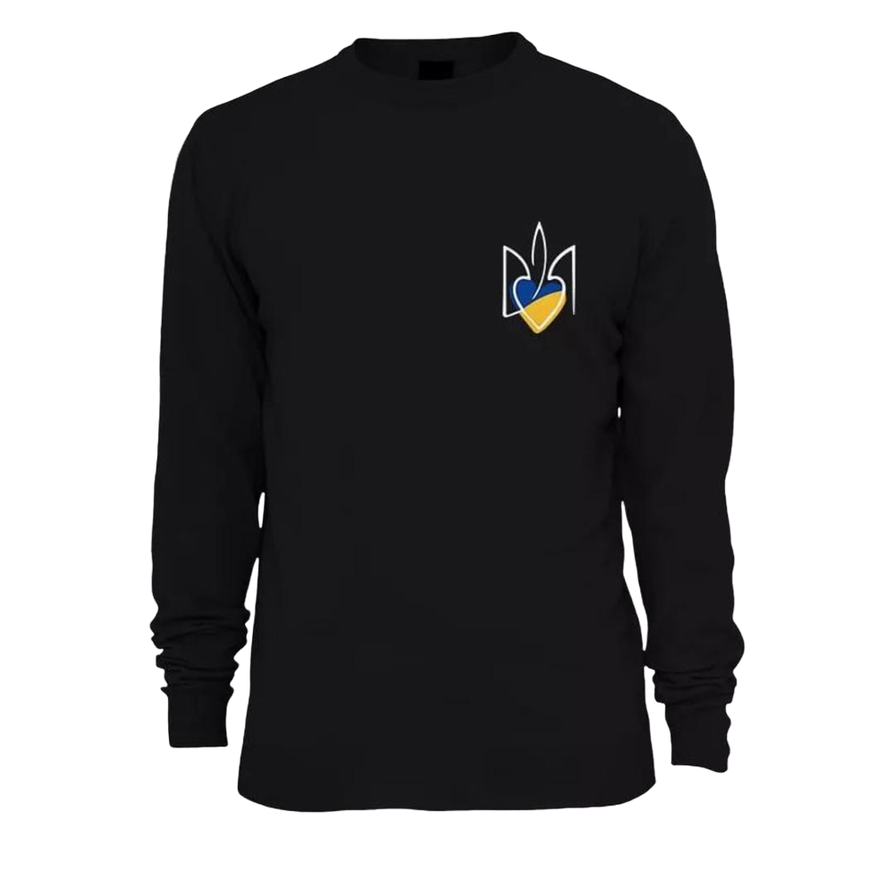 Свитшот патриотический Zerno Герб Украины S Черный