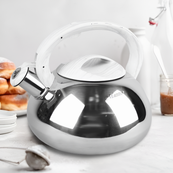 Чайник з свистком і ручкою під дерево 3 л Білий (MR-1317) - фото 2 Чайник з свистком і ручкою під дерево 3 л Білий (MR-1317) - фото 2