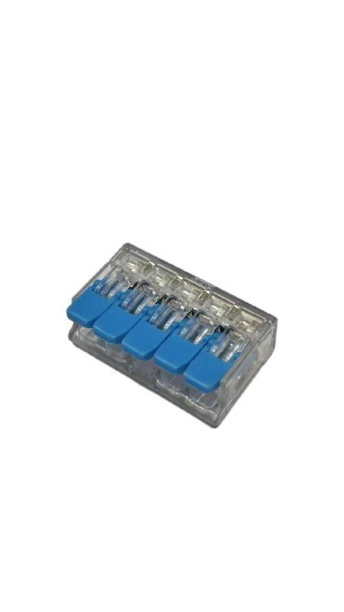 Клемник з'єднувальний на 5 входів WAGO PREMIUM 32А 0,08-4 мм Blue