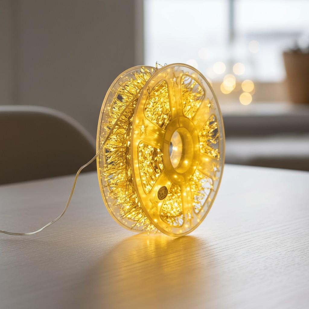 Гирлянда-нить сетевая Роса хвойная лапа новогодняя 100 м 3000LED Белый/Желтый (D3000L100MWY)