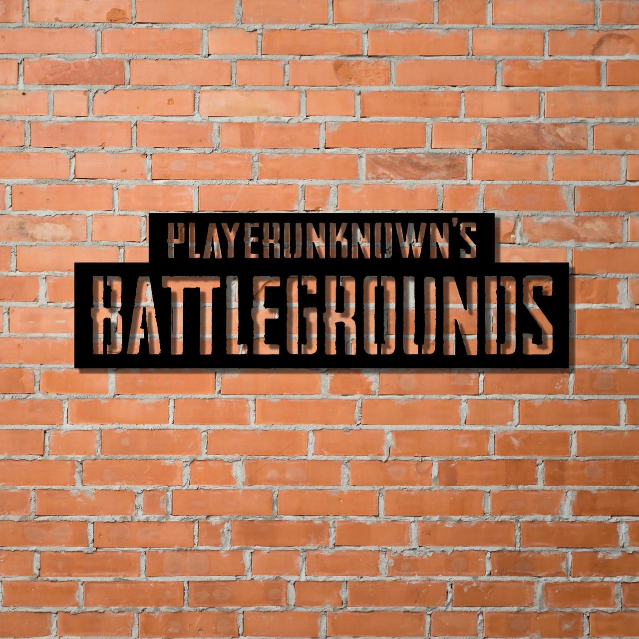 Декор настенный PUBG деревянный Декор настенный PUBG деревянный