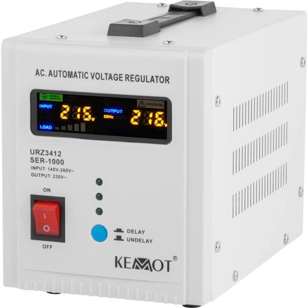 Стабилизатор напряжения Kemot SER-1000/1000 VA/145Vac-260Vac Стабилизатор напряжения Kemot SER-1000/1000 VA/145Vac-260Vac