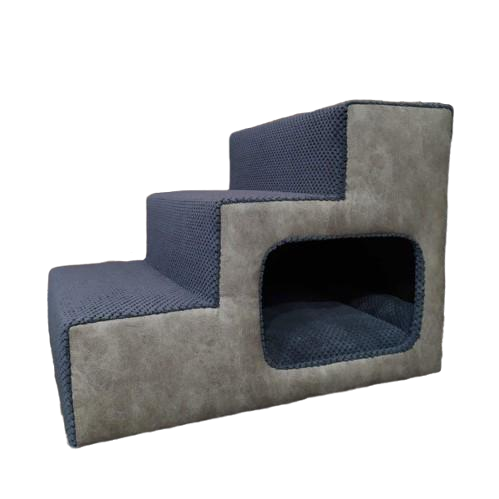 Ступеньки прикроватные для собачек с входом 55х42х42 см Синий/Серый (00140)