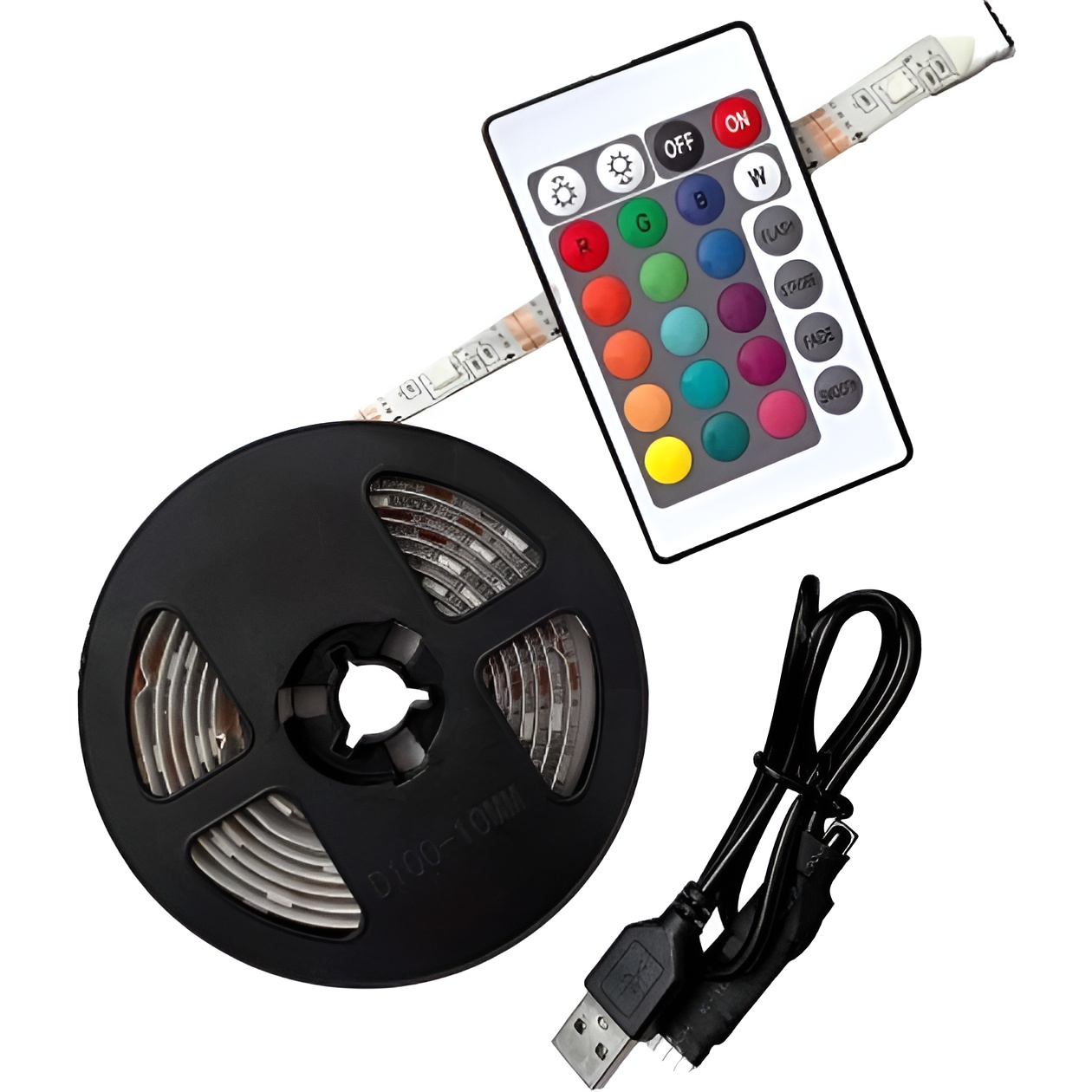 Стрічка світлодіодна Foyu 5 V/DC з пультом 16 кольорів FO-Z813 5 м Чорний (b868bec8)