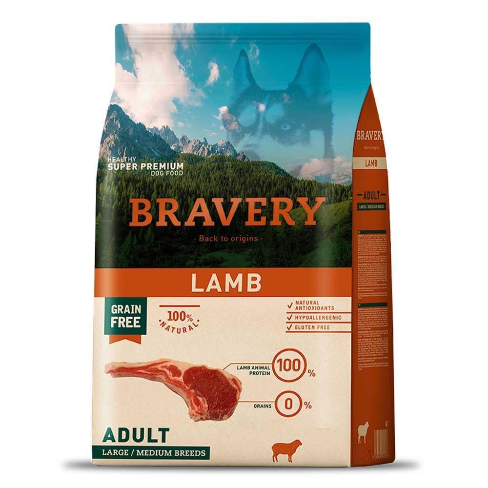 Корм для собак сухой Bravery Lamb Large Medium с ягнёнком 4 кг