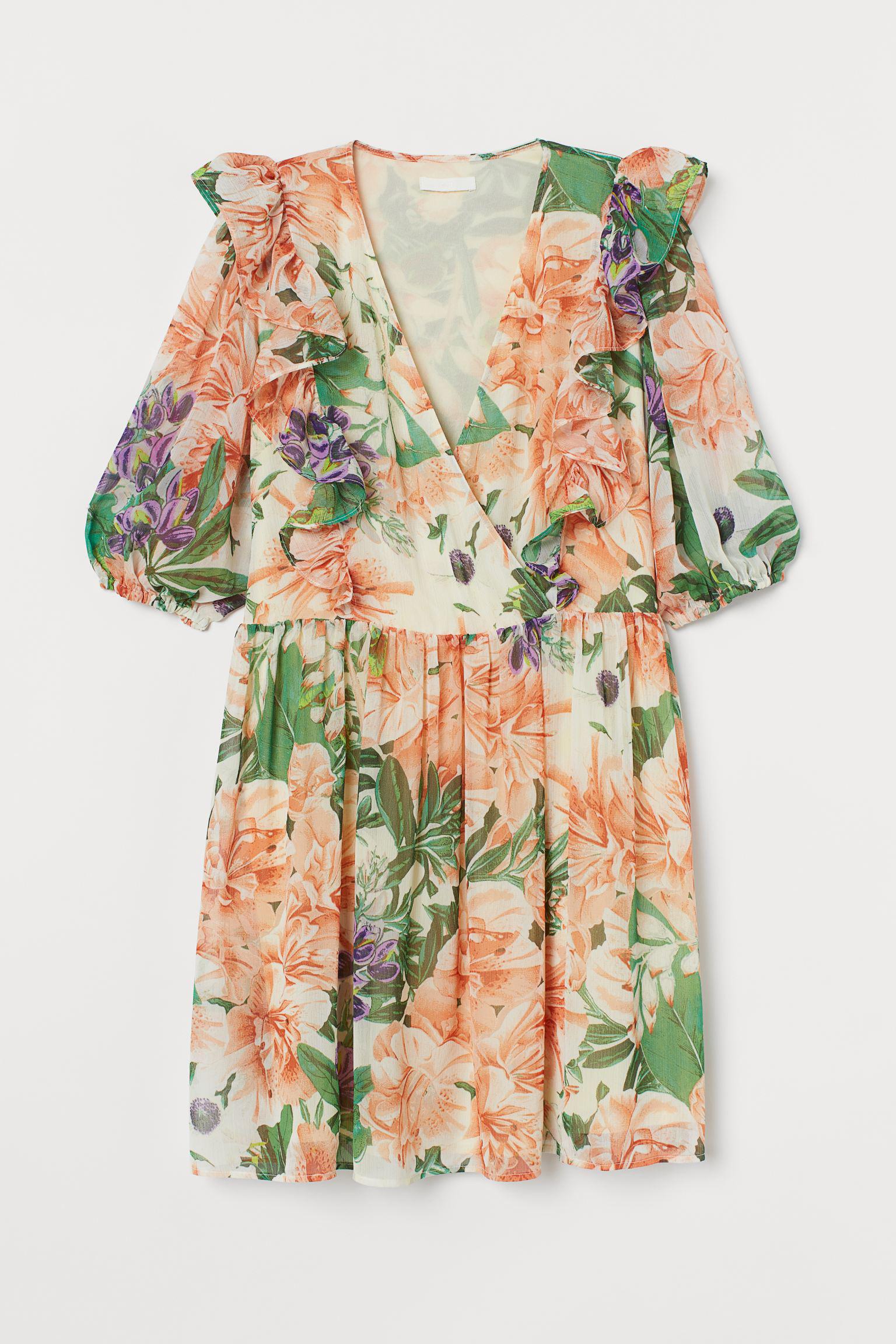 Сукня H&M Квіти M Бежевий (26078714922)