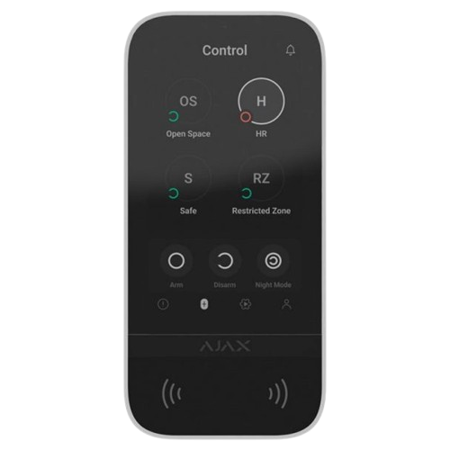 Клавиатура сенсорная Ajax KeyPad TouchScreen (8EU) до 1700 м 5" IPS 480 х 854 px Белый (17c66f88)