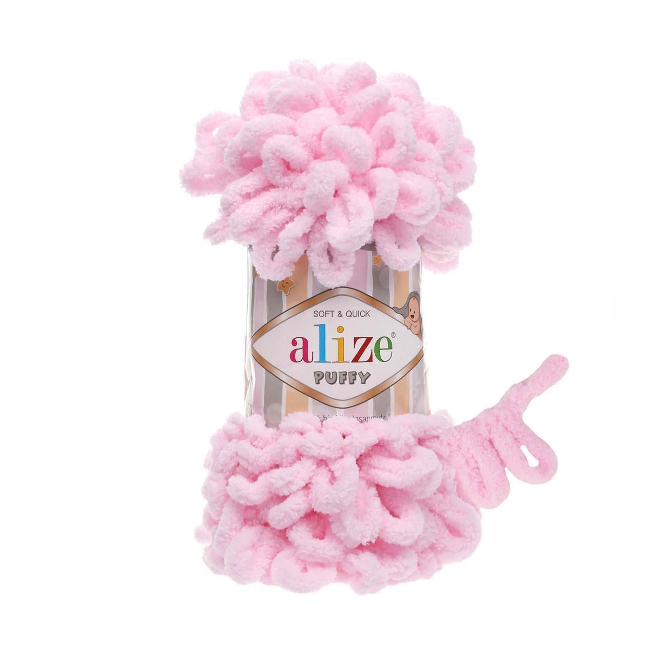 Пряжа петельная Alize Puffy фантазийная для вязания руками плюшевая Розовый №31 (2655766718) Пряжа петельная Alize Puffy фантазийная для вязания руками плюшевая Розовый №31 (2655766718)