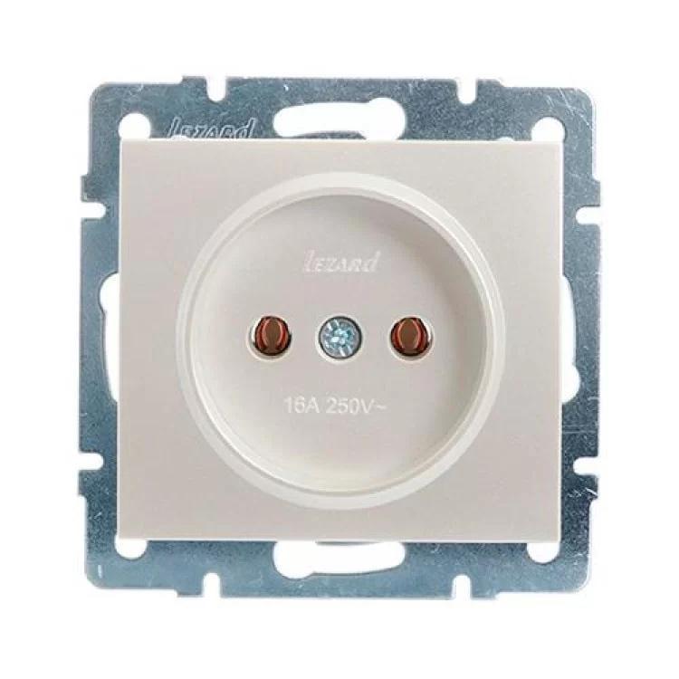 Розетка одинарна Lezard Rain б/з Перлинно-білий (703-3088-121B)