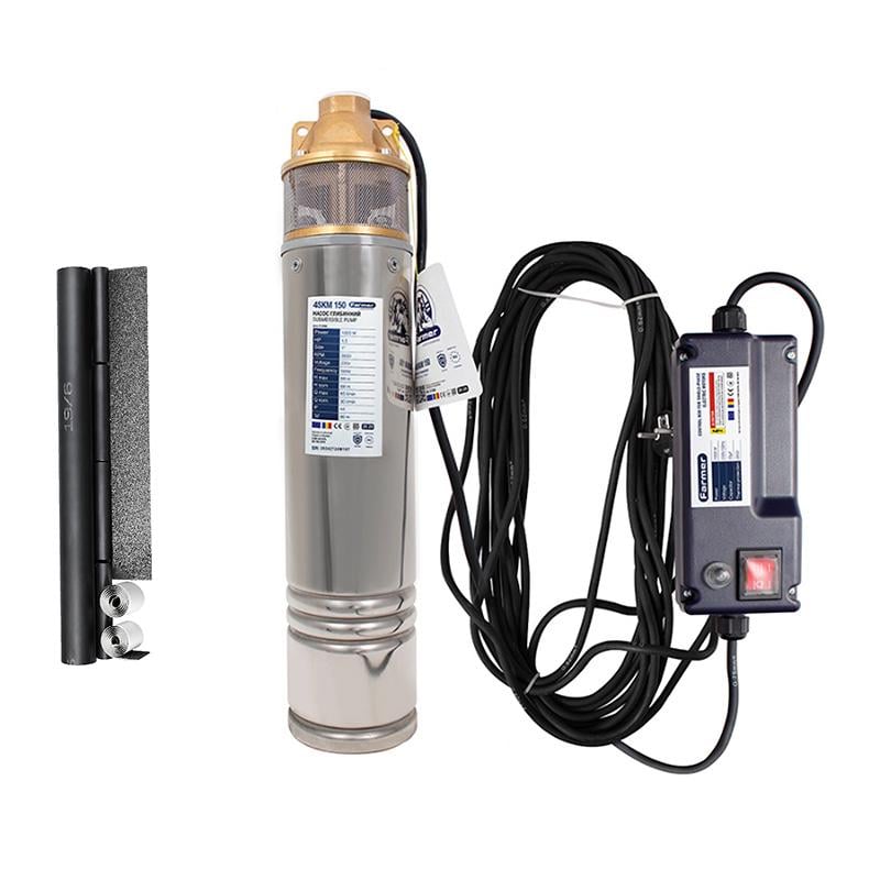Насос глубинный Farmer 4SKM 150 1 кВт и термомуфта Насос глубинный Farmer 4SKM 150 1 кВт и термомуфта