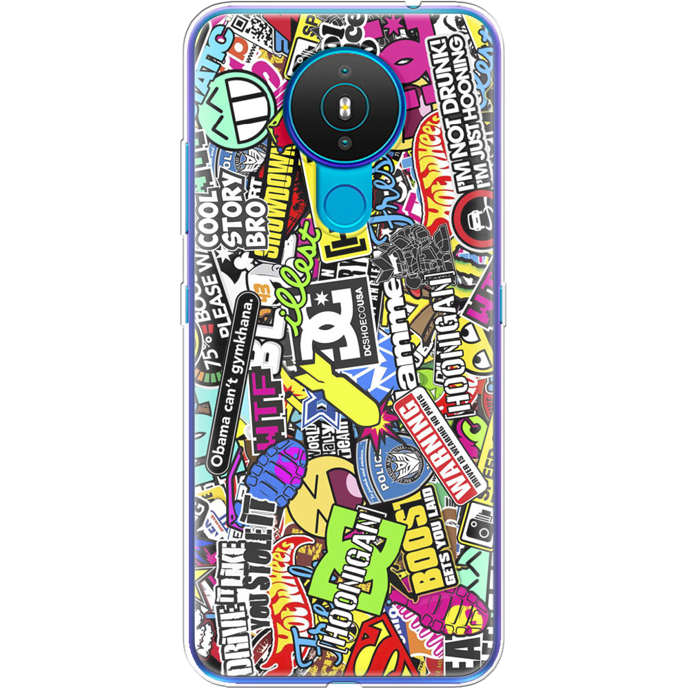 Чохол Boxface Nokia 1.4 Multicolored Inscriptions Прозорий силікон (42377-up880-42377)