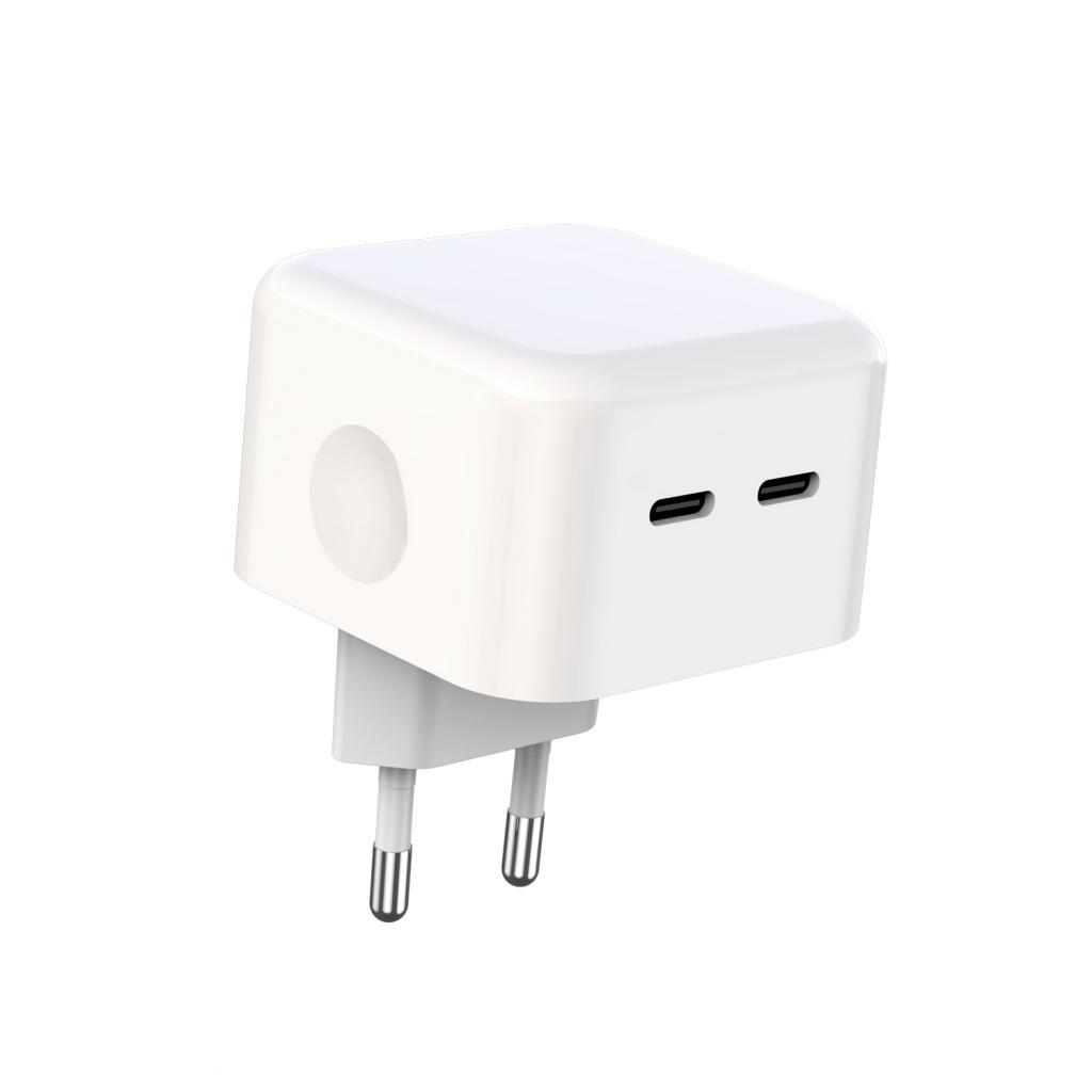 Зарядное устройство сетевое Xo L102 2xUSB-C QC 3.0 35 Вт White (XO-L102-WH)