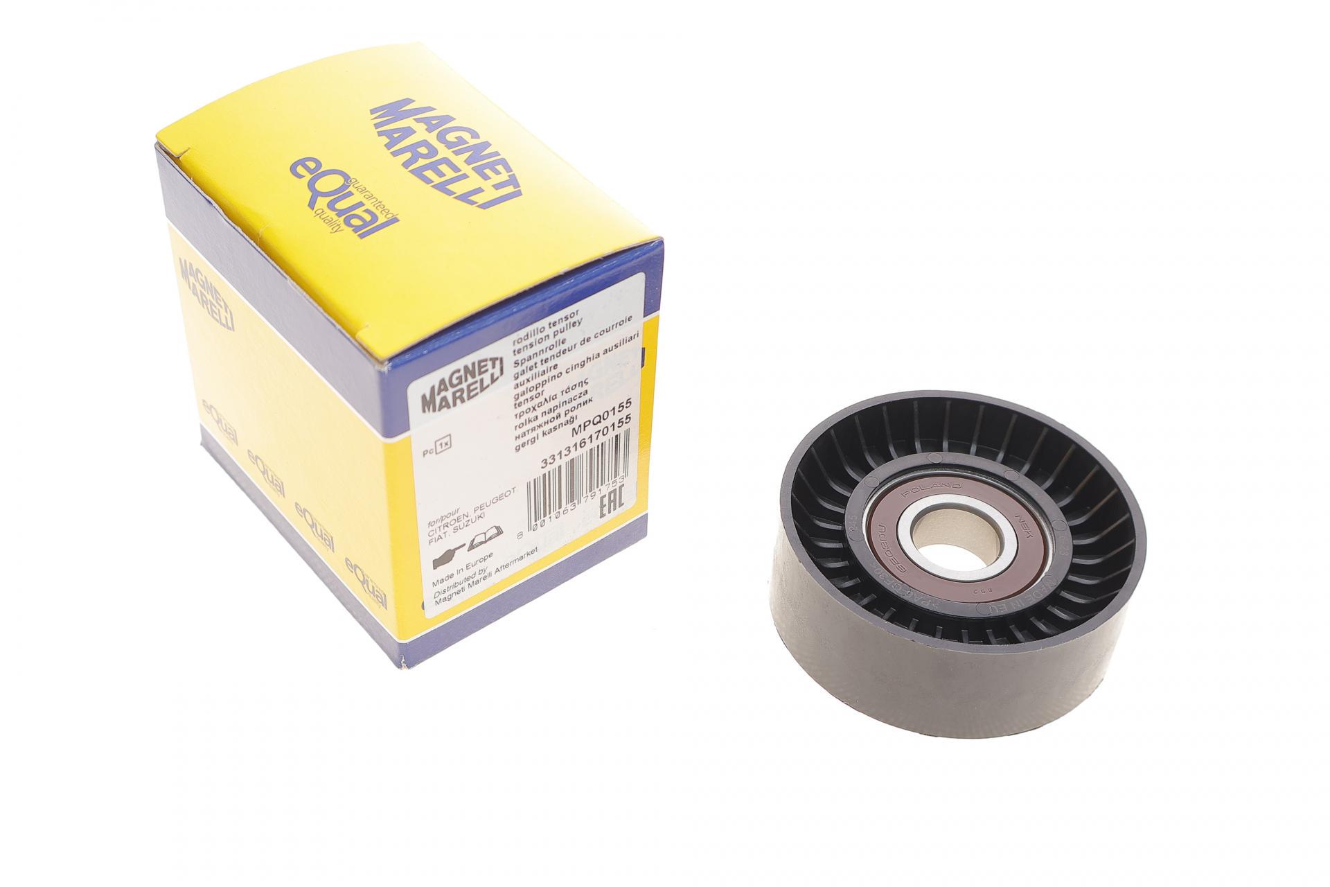 Ролик генератора MAGNETI MARELLI Fiat Scudo/Peugeot Boxer/Partner 2.0/2.2HDI 99- натяжной 70x25x17 мм MPQ0155 (331316170155 MAGNETI MARELLI)