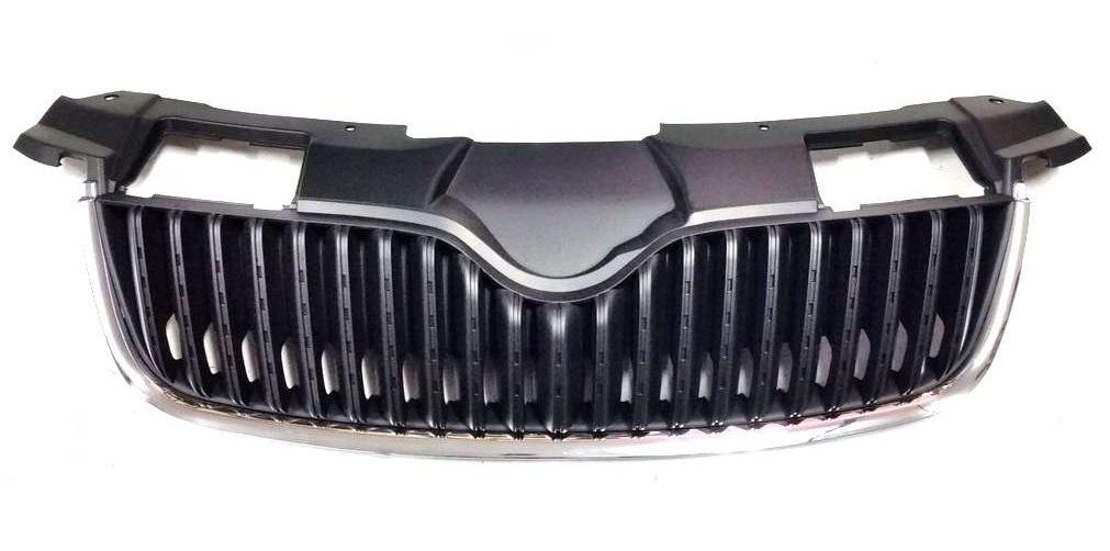 Решетка радиатора AVTM Skoda Fabia/Roomster 2007-2010 без эмблемы Черный (186408994)