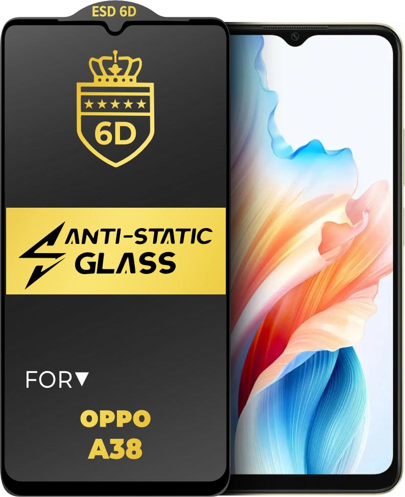 Защитное стекло 6D Anti-Static OPPO A38 Glass Shield - фото 1