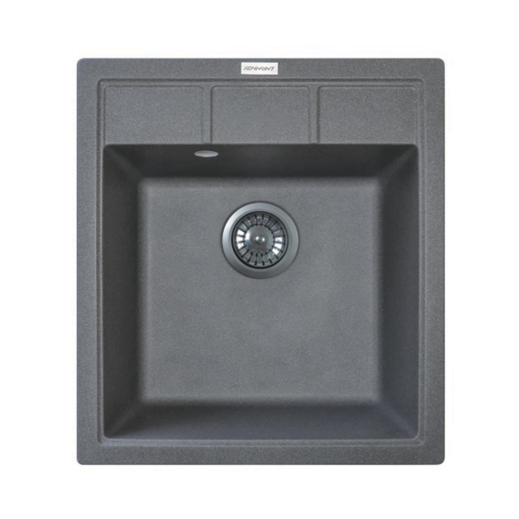 Мойка кухонная без крыла Adamant Brick 460x515x200 мм искусственный камень врезная Серый (4824296101204) Мойка кухонная без крыла Adamant Brick 460x515x200 мм искусственный камень врезная Серый (4824296101204)