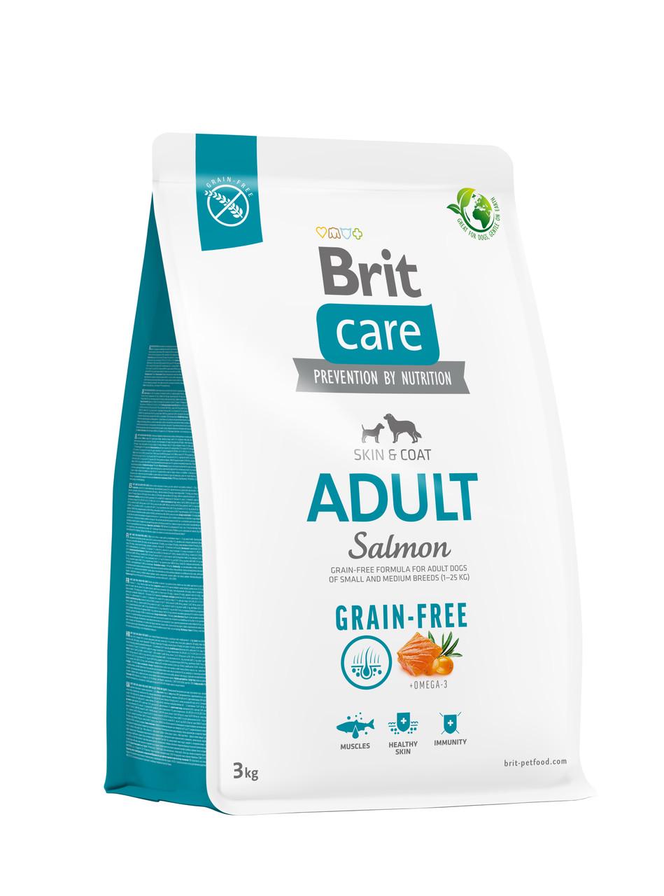 Корм беззерновий для собак дрібних та середніх порід Brit Care Dog Grain-free з лососем 3 кг
