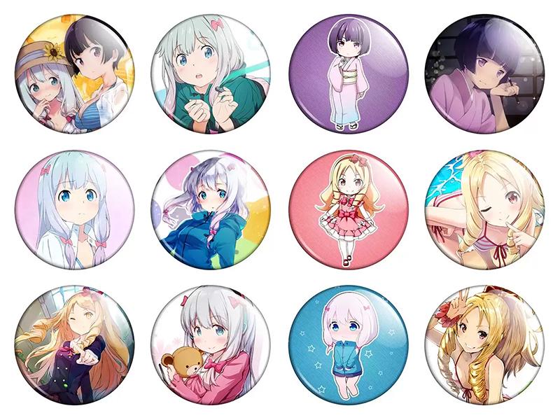 Набор значков Аниме Eromanga-sensei 12 шт. (NZN00374)