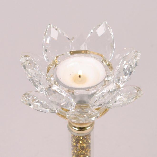 Підсвічник металевий Flora 30,5 см Золотий (36752) - фото 2