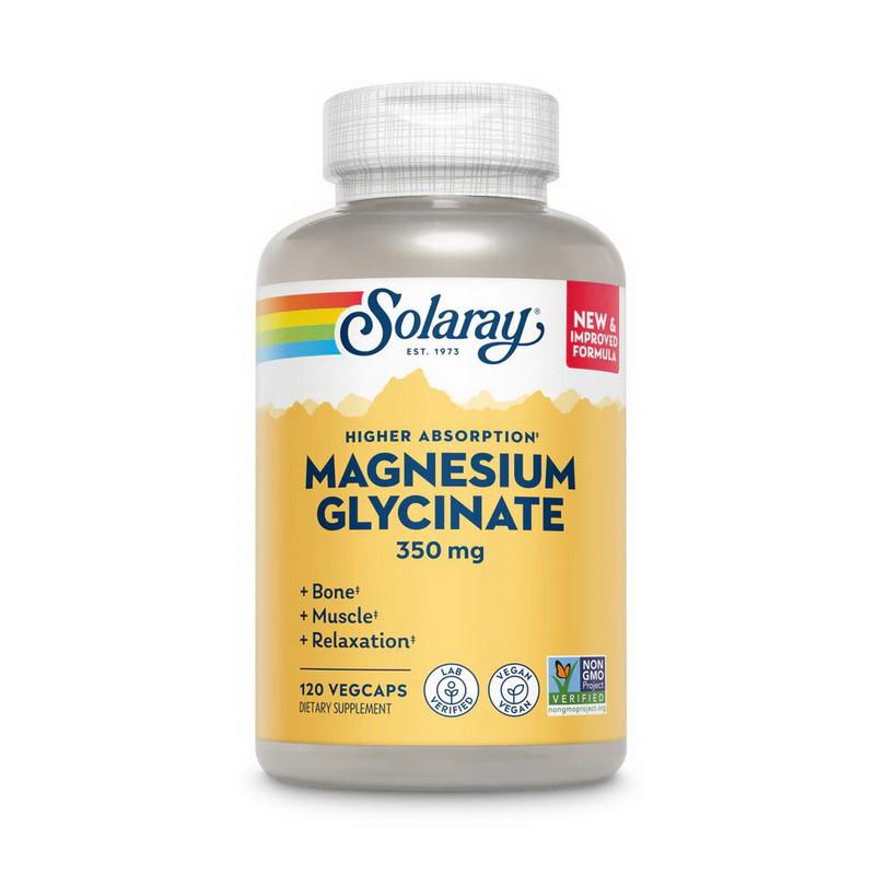 Магній Solaray Magnesium Glycinate 350 мг 120 капс. (20880-01)