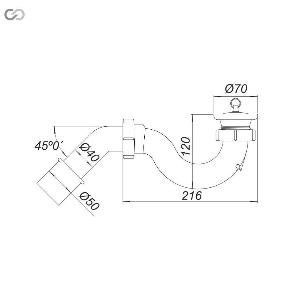 Сифон для душа SoloPlast Д0120 с нержавеющей сеткой пробка отвод 45° (2513190292) - фото 3 Сифон для душа SoloPlast Д0120 с нержавеющей сеткой пробка отвод 45° (2513190292) - фото 3