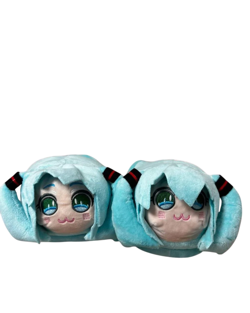 Капці домашні плюшеві Міку Хацуне аніме р. 36-41 Блакитний - фото 1