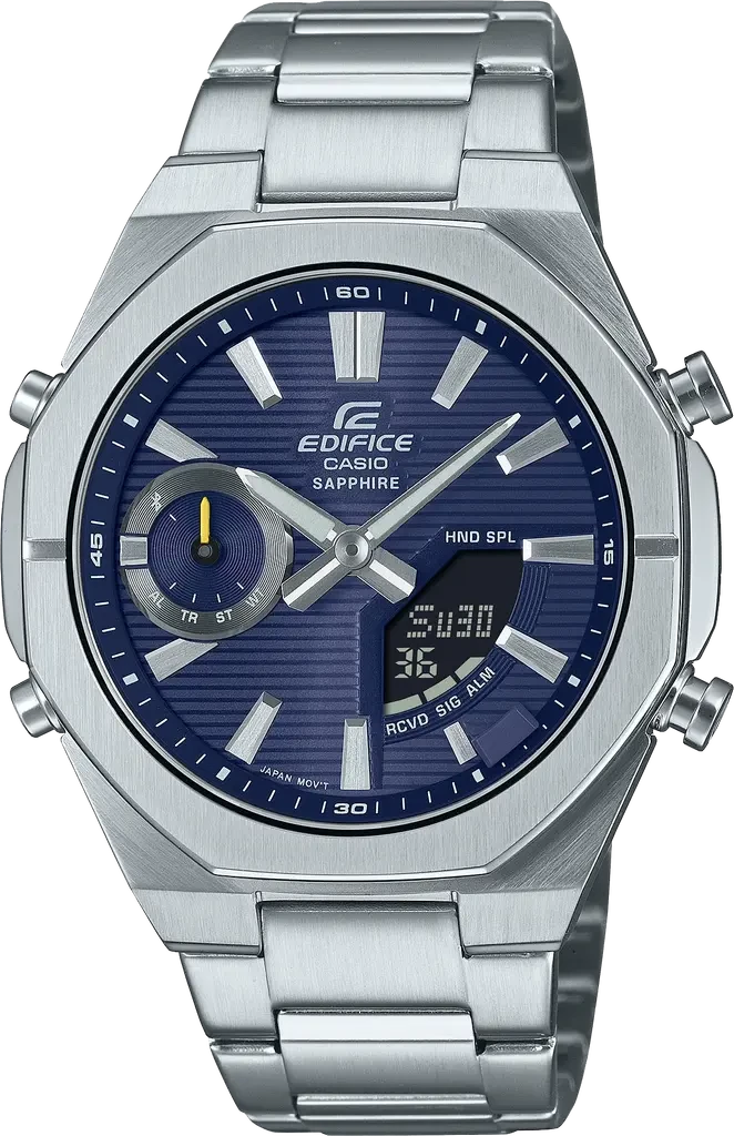 Мужские наручные часы Casio Edifice ECB-S10D-2AEF с сапфировым стеклом/стальным корпусом/водозащитой 100 м Синий (3100234254)