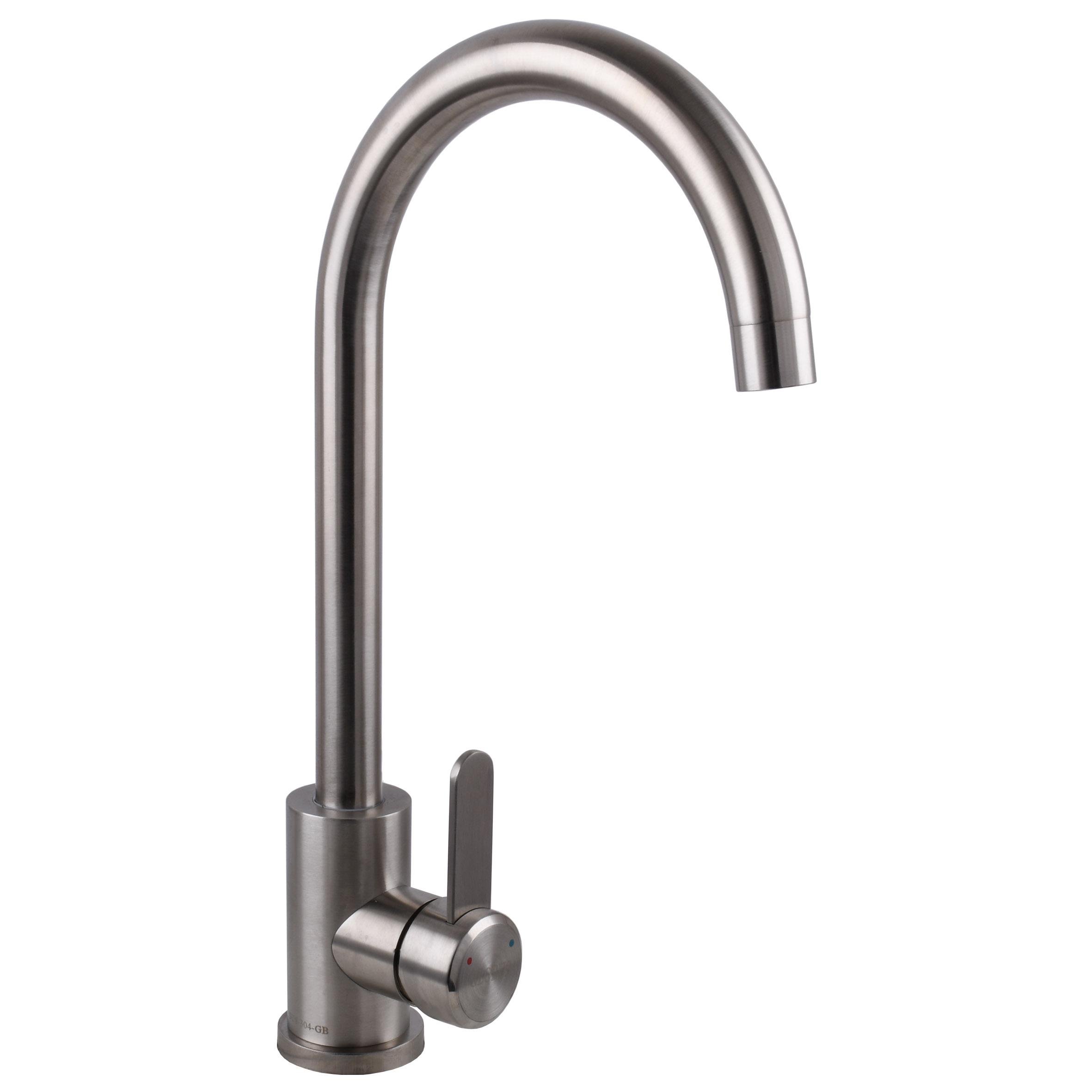 Смеситель для кухни Globus Lux ALPEN SBT2-203S однорычажный с поворотным изливом (000030461)