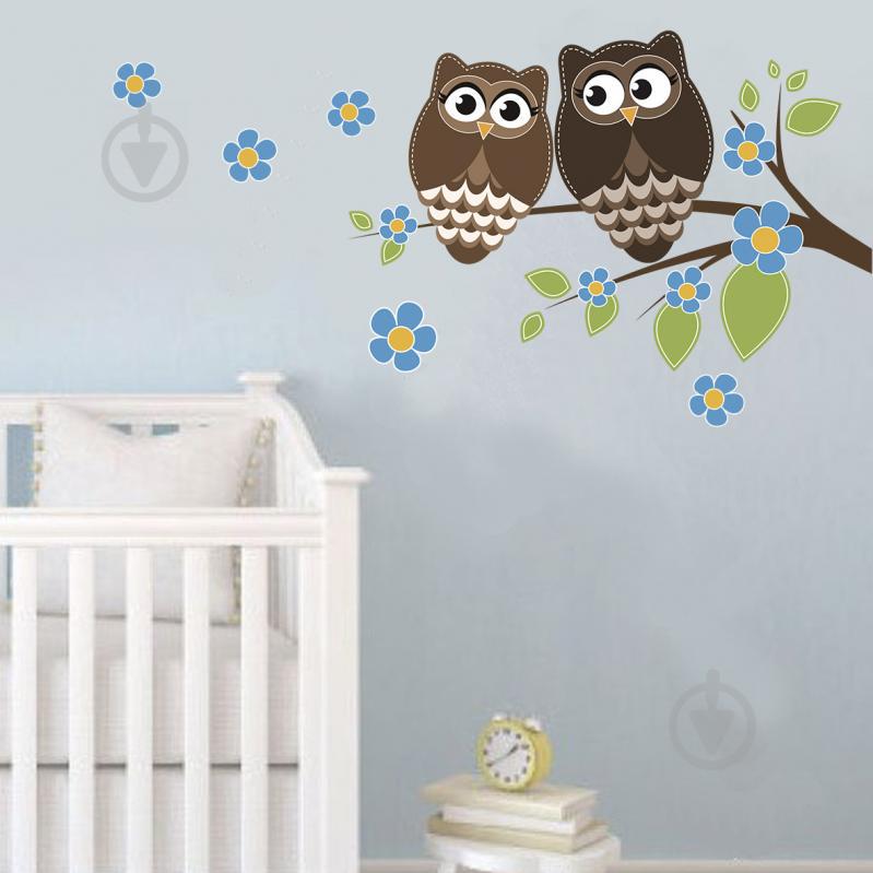 Наклейка виниловая Zatarga Две совы 70х43 см Коричневый (Z180043) Наклейка виниловая Zatarga Две совы 70х43 см Коричневый (Z180043)