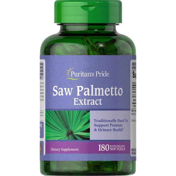 Екстракти ягід сереноа Puritan's Pride Saw Palmetto Extract 180 Softgels