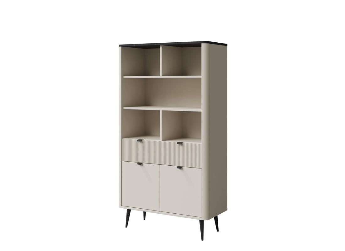Шкаф-стеллаж открытый Jurek MARLY REG 5 из ЛДСП Кашемир/Серый (60074)
