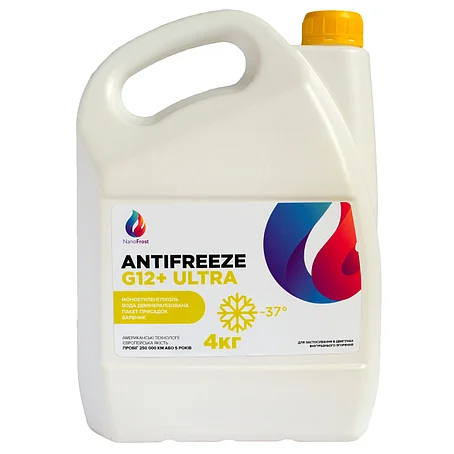 Антифриз NanoFrost G12+ ULTRA 4 кг Желтый
