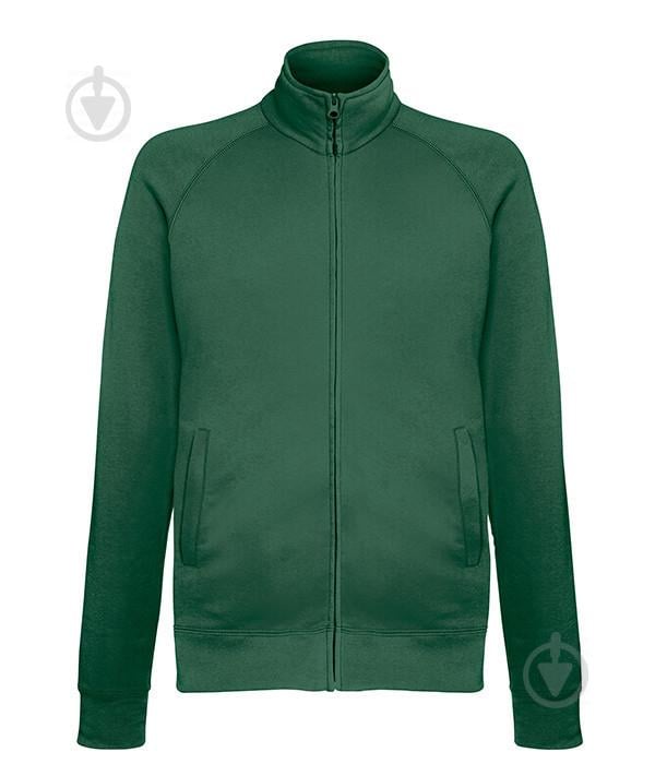 Толстовка Fruit of the Loom Lightweight sweat jacket S Темно-зелений (062160038S) - фото 1