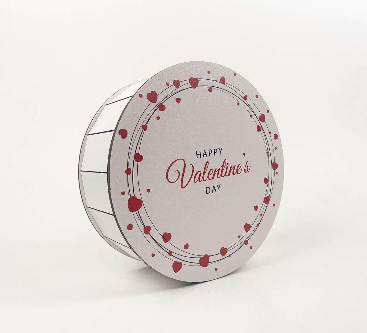 Коробочка кругла "Happy Valentine’s day" серця (5744)