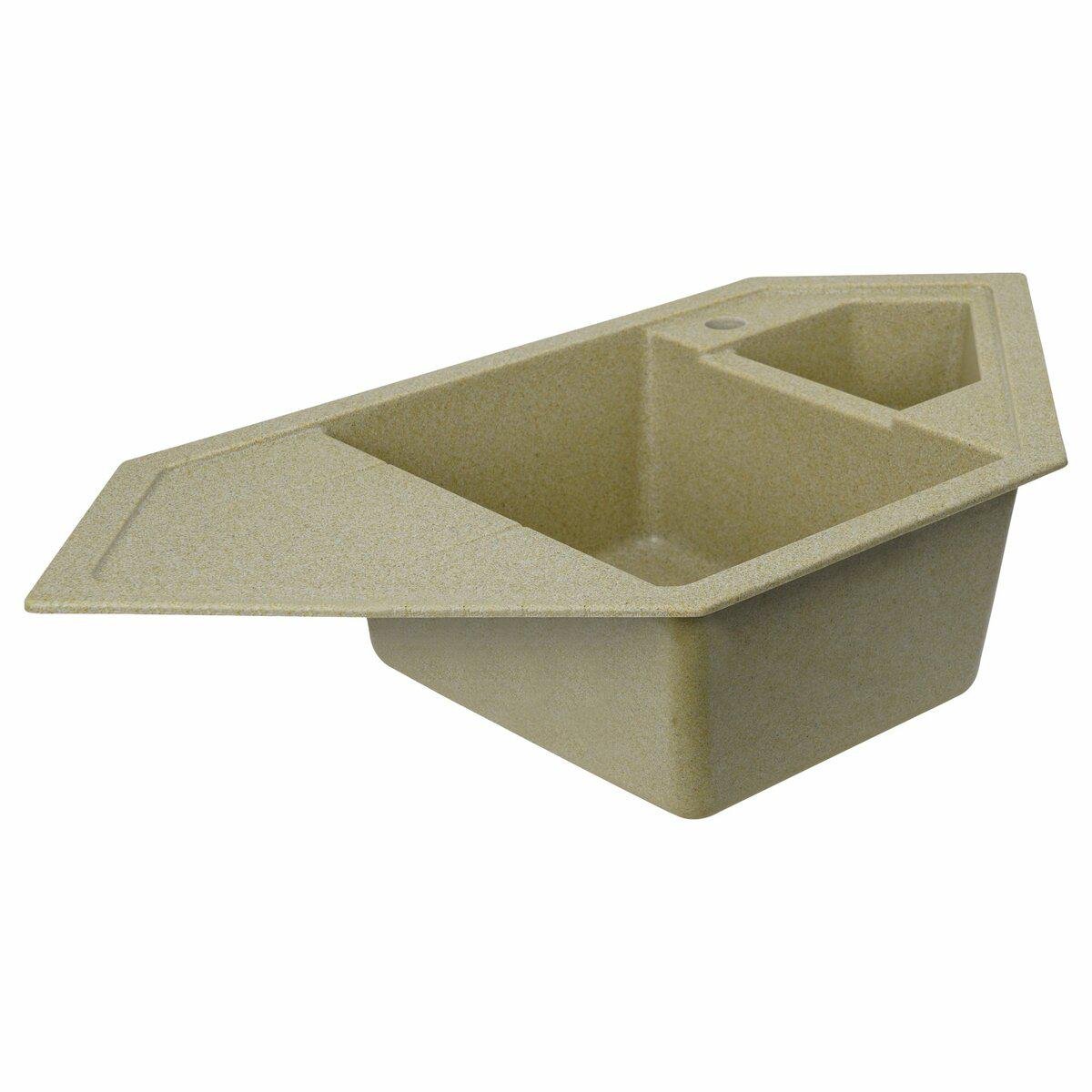 Мойка для кухни гранитная Platinum 9950 PANDORA Бежевый матовый (9950-6) - фото 2 Мойка для кухни гранитная Platinum 9950 PANDORA Бежевый матовый (9950-6) - фото 2