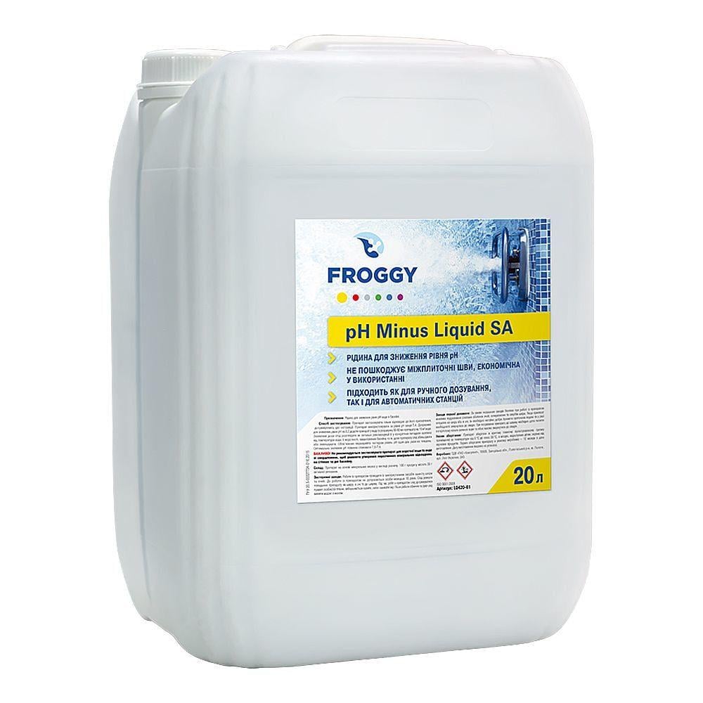 Жидкость Froggy PH- Minus Liquid SA серная кислота 35% PH минус 20 л Жидкость Froggy PH- Minus Liquid SA серная кислота 35% PH минус 20 л