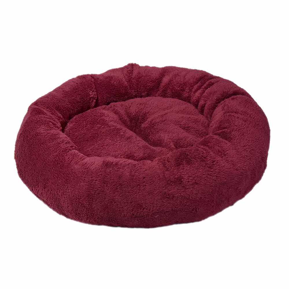 Лежак плюшевий для собак Ferplast PLUSH SIMIT 52 см Бордовий