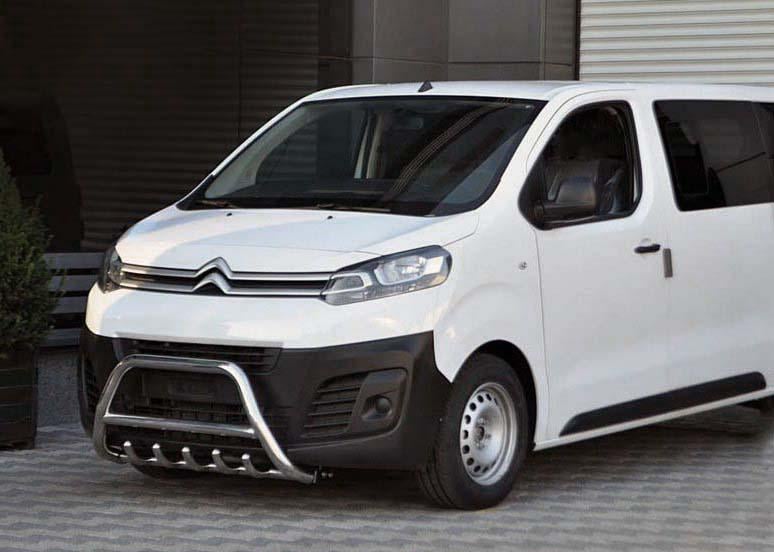 Кенгурятник WT003 CAN для Toyota Proace нержавеющая сталь Хром