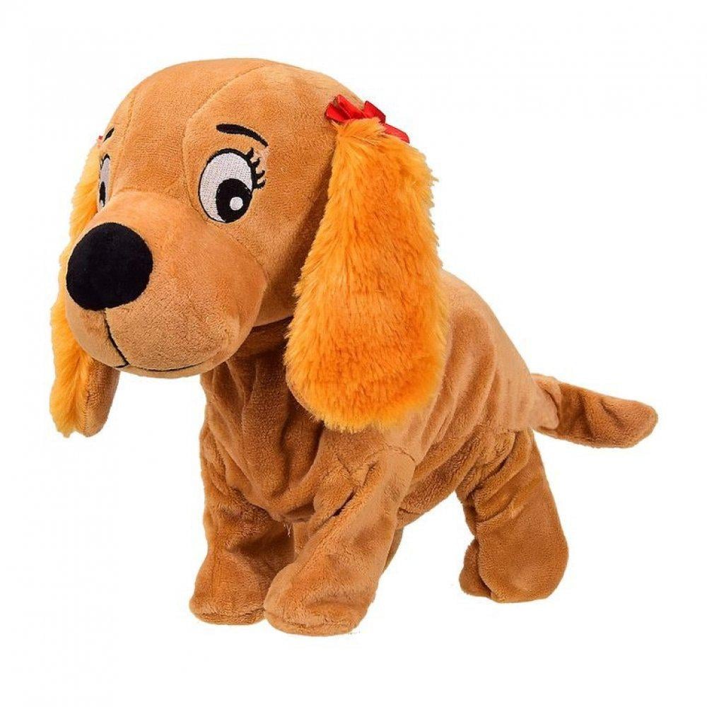 Мягкая игрушка собачка интерактивная 28 см