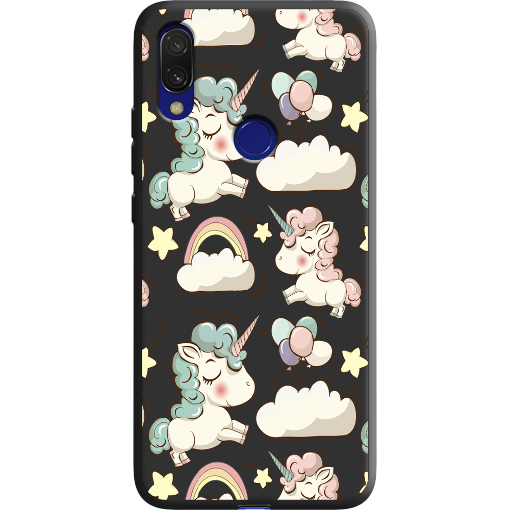 Чехол Boxface Xiaomi Redmi 7 Unicorns Черный силикон (36506-cc2-36630)