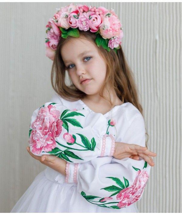 Платье вышиванка для девочек Пион 122 см Розовый (2601689037) - фото 4 Платье вышиванка для девочек Пион 122 см Розовый (2601689037) - фото 4