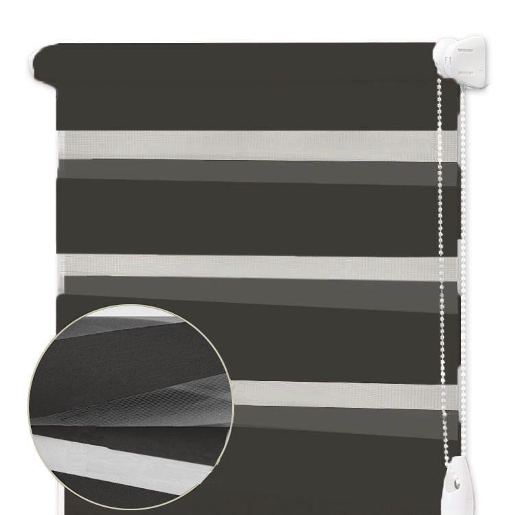 Ролета тканинна День-Ніч Mini Besta Wenster Chic DN 6007 62,5х160 см Графіт (АНБ58819728)